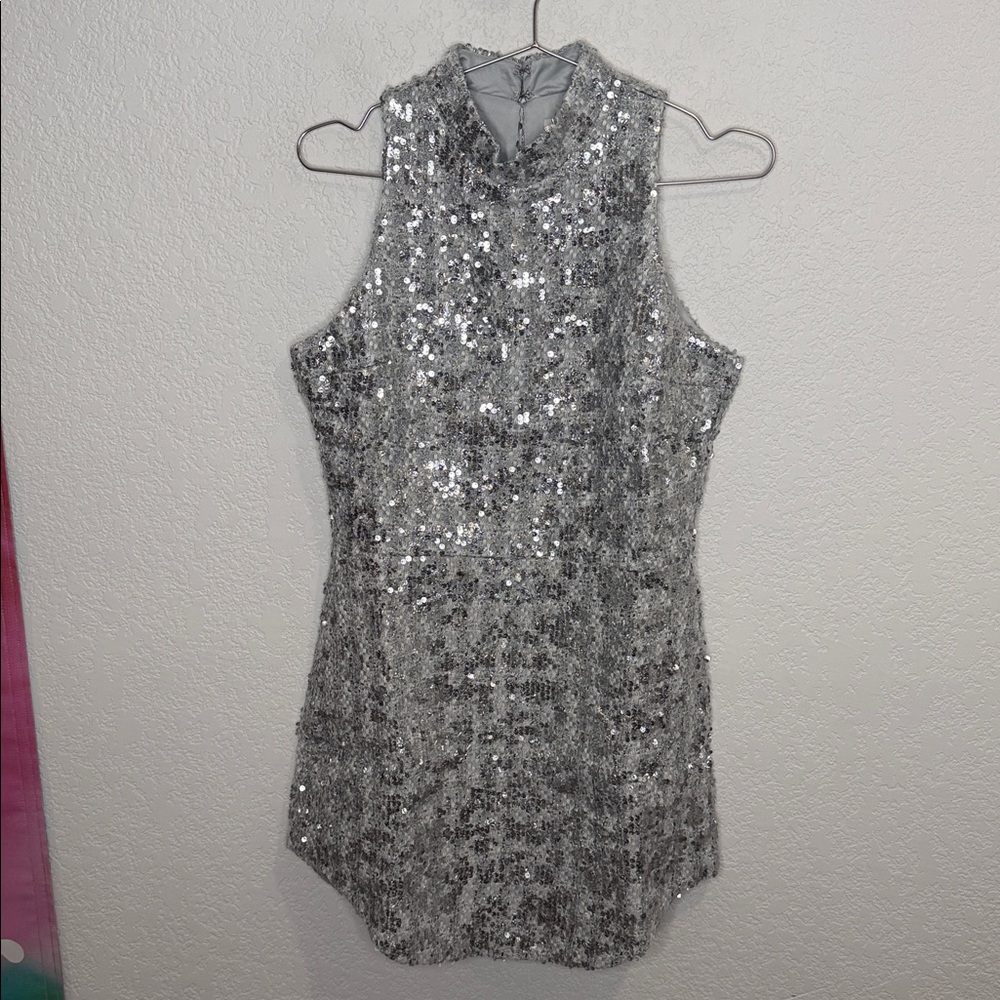 NWT Amanda Uprichard  Marshall Mini Dress in Stellar Medium Revolve - Picture 2 of 15